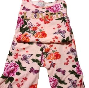 💕 Pink Btrfly Garden Pajama Set 💕